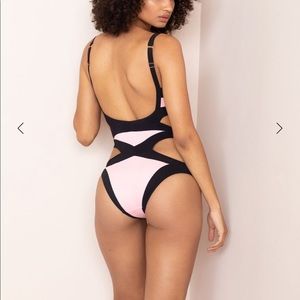 Agent Provocateur pink Mazzy swim 1 piece size 2